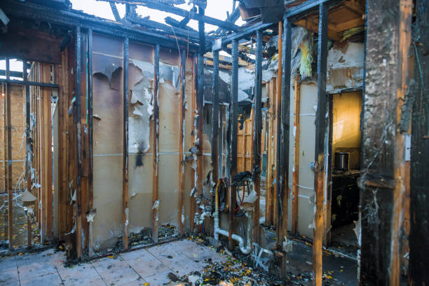Professional Fire Damage Removal technician working in Huntington Station, NY